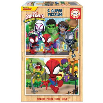 Fa puzzle Spidey & his Amazing Friends Disney Educa 2x25 darabos kép