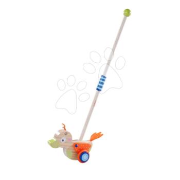 Fa tologatós kiskacsa Duck Push Vehicle Eichhorn vezetőbottal hossza 45 cm 12 hó-tól kép