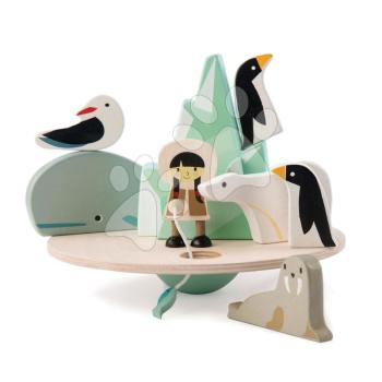 Fa úszó jéghegy állatkákkal Balancing Polar Circle Tender Leaf Toys és horgászó eszkimóval kép