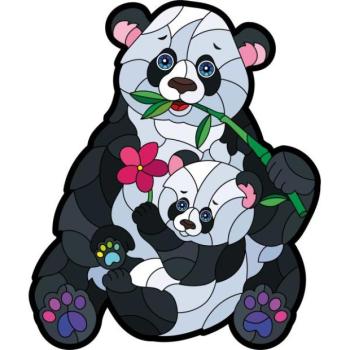 Fából készült puzzle készlet Panda kép
