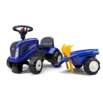 Falk Odrážka 280C Baby New Holland T7 utánfutóval és lapáttal gereblyével kép