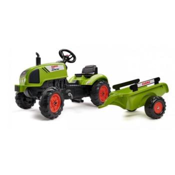 FALK Pedálos traktor 2041C Claas Arion pótkocsival és nyitható motorháztetővel kép