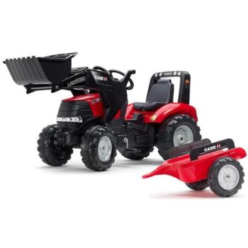 Falk Šliapací traktor 996AM Case IH Puma 240CVX rakodóval és pótkocsival kép