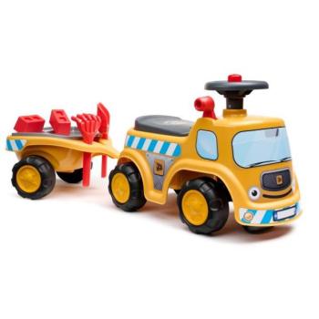 Falk Traktor Baby JCB kormánnyal, kürttel és utánfutóval kép