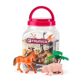 Faunica Állatfigurák készlet mega csőben - Farm, 11 figura kép