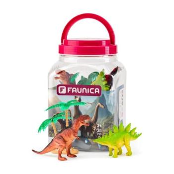 Faunica Állatfigurák készlet mega tubusban - Dinoszauruszok, 11 figura kép