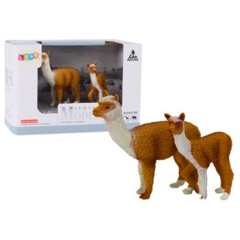 Figura felnőtt láma 8 cm lámabébivel 6 cm A világ állatai kép