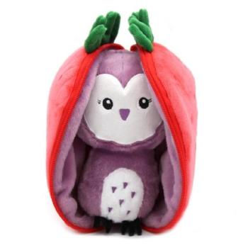 FLIPETZ 2v1 Plüss bagoly / eper - Violet kép