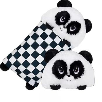 Fluffaluff panda pets ultra puha szunyókáló plüss párna – tökéletes ölelhető alvópárna gyermekeknek (BBM)