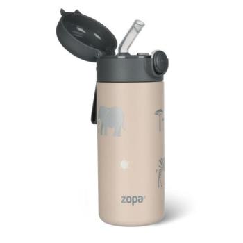 Folyadéktartó palack szívószállal és szilikon fogantyúval 350 ml, Szafari kép
