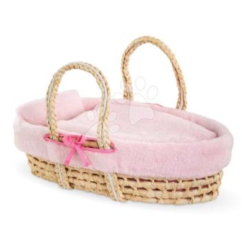 Fonott mózeskosár takaróval és párnával játékbabának Braided Basket Set Plush Corolle 36-42 cm babának kép