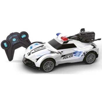 Füstölő, világító rendőrautó RC távirányítóval 18 cm kép