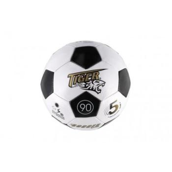 Futball labda, varrott bőr 23 cm-es méret 5 fekete-fehér