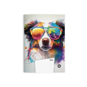 Füzet A5 544 crazy animals Kutya kép