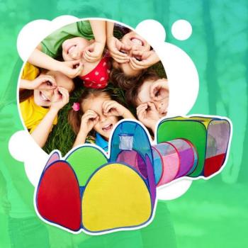 G-TOYS 3 részes gyerek játszósátor alagúttal, hordtáskával (BBJ) kép