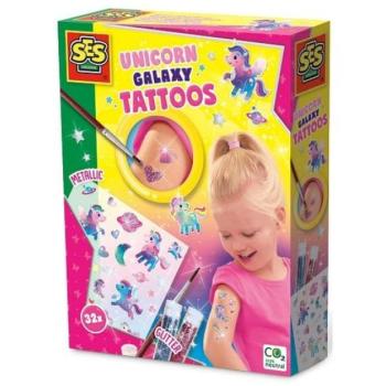 GALAXY - egyszarvú tetoválás, 32 db