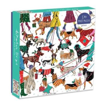Galison Puzzle Kutyák télen 500 darabos kép