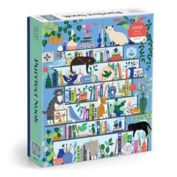 Galison Puzzle Macskakönyvtár 1000 darabos