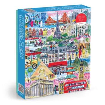 Galison Puzzle Világ városai Michael Storrings 1000 darabos kép