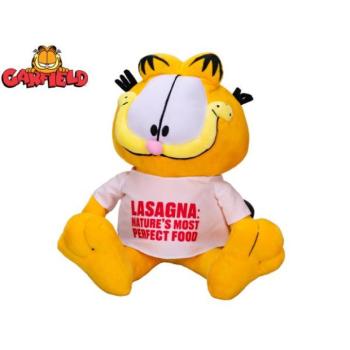 Garfield - "Lasagna: A természet legmegfelelőbb étele" 24cm plüss ülő