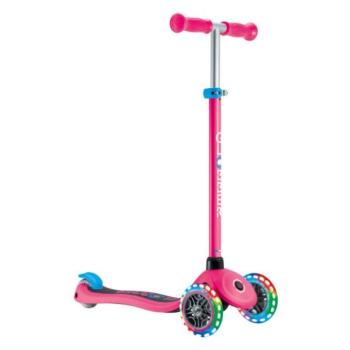 Globber gyerek háromkerekű roller - Primo Lights V2 - Világító Kerekek - Fuchsia kép
