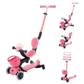 Globber roller Go Up Baby lights 360 ° Korall Rózsaszín kép