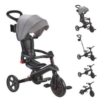 Globber tricikli Explorer Trike Foldable 4in1 Fekete-Szürke kép
