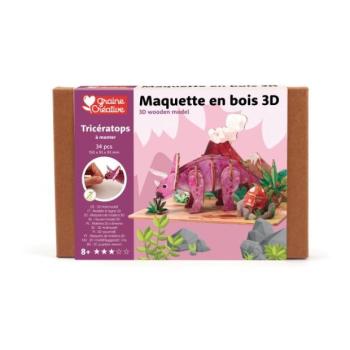 GRAINE CREATIVE Fa 3D modell Triceratops kép