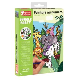 GRAINE CREATIVE Szám szerinti festés állatkák ZOO kép