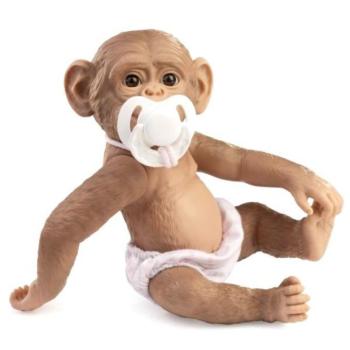 Guca 10305-5 REBORN MAJOM – valósághű majom baba teljes vinil testtel – 25 cm kép