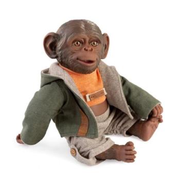 Guca 990 ÚJJÁSZÜLETETT OPIKUS - valósághű opicus baba teljes vinil testtel - 32 cm kép