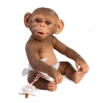 Guca 992 REBORN MONKEY - valósághű baba majom teljes vinil testtel - 32 cm kép