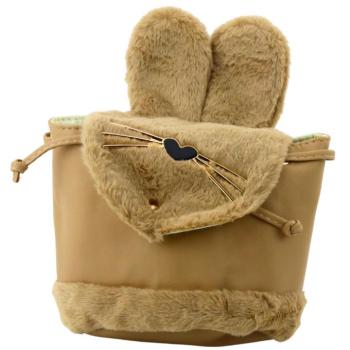 Gyerek hátizsák plüss fülekkel 22cm 4L bézs kép