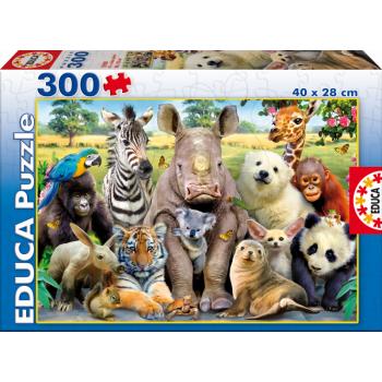 Gyerek puzzle Állatkák - Osztályfénykép Educa 300 db 15908 színes kép