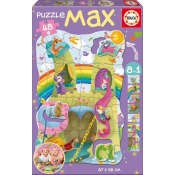 Gyerek puzzle Giant Hercegnő lovaggal Educa 48 db 15902 színes kép