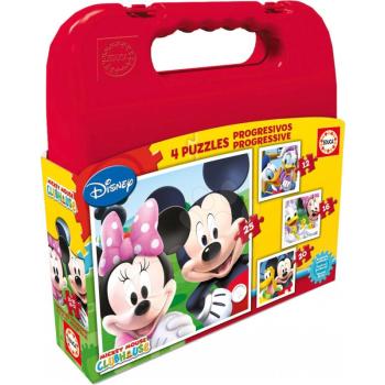 Gyerek puzzle Mickey Mouse Educa progresszív 25-20-16-12 db 16505 kép