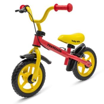 Gyermek egyensúlyi kerékpár fékkel Baby Mix Traveller piros kép