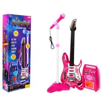 Gyermek elektromos gitár rózsaszín