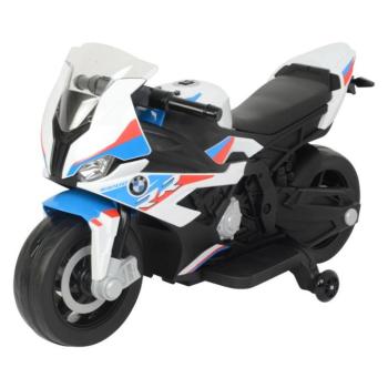 Gyermek elektromos motorkerékpár BMW S1000RR fehér-kék kép