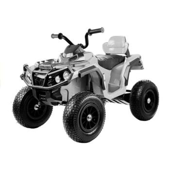 Gyermek elektromos quad vezérlővel és felfújható kerekekkel, fehér kép