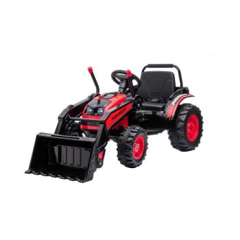 Gyermek elektromos traktor lapáttal piros kép