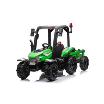 Gyermek elektromos traktor pótkocsival 24V Blast 2x200W zöld kép