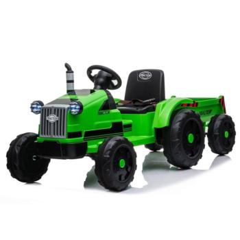 Gyermek elektromos traktor T1 zöld burkolattal kép