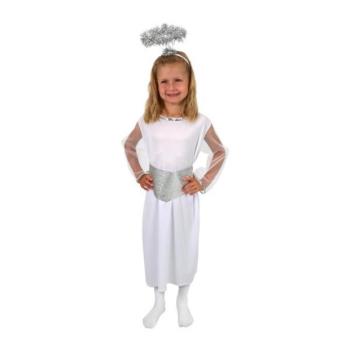 Gyermek jelmez angyal glóriával és övvel (S) kép