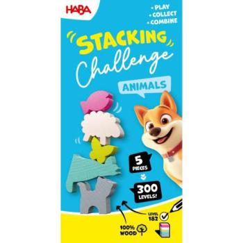 Haba Dinamikus szórakoztató játék Stacking Challenge Állatok 5 figura 300 feladat kép