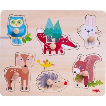 Haba Fa beillesztős puzzle Erdei állatok kép