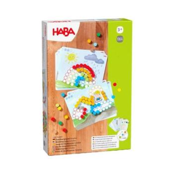 Haba Fa játékkészlet Színes hengerek mintákkal Scheibix 3 éves kortól kép
