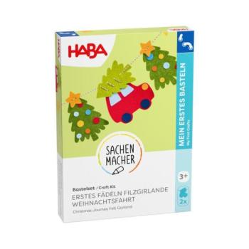 Haba Kreatív készlet Első fűzés filc girland Karácsonyi út kép