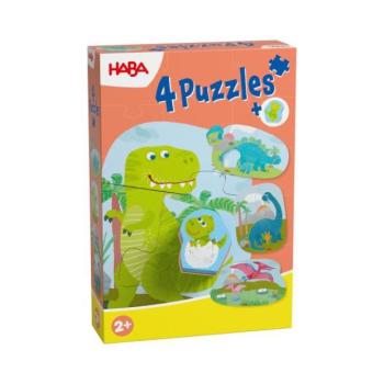 Haba Puzzle a legkisebbeknek Dinoszauruszok 4 db kép