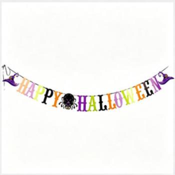 Halloweeni dekoráció Happy Halloween felirat kép